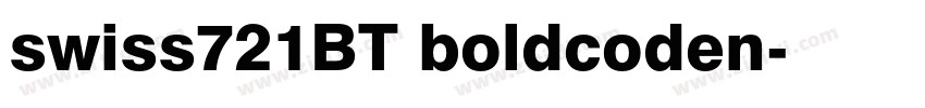 swiss721BT boldcoden字体转换